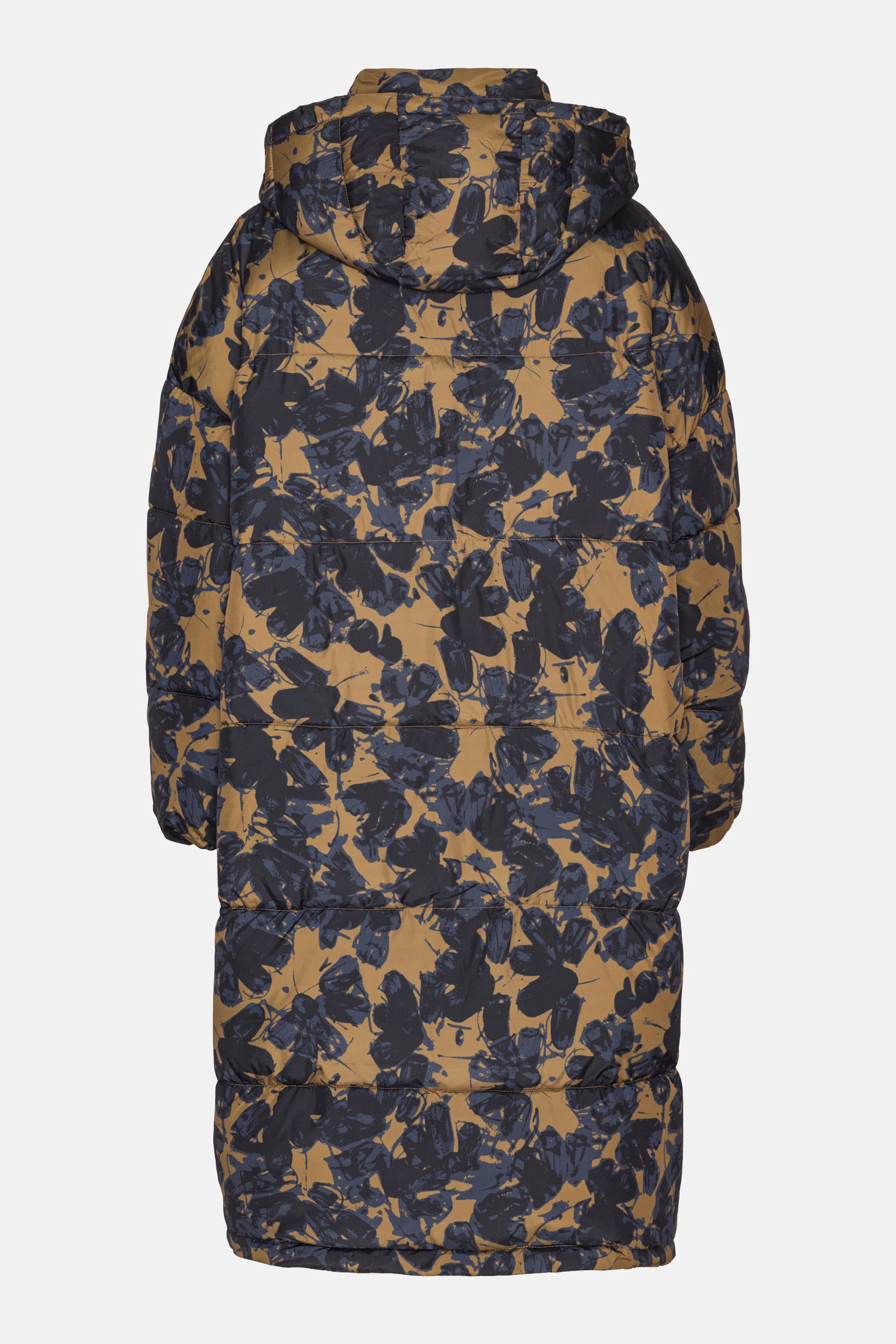 Long Padded Coat - Beige Butterfly